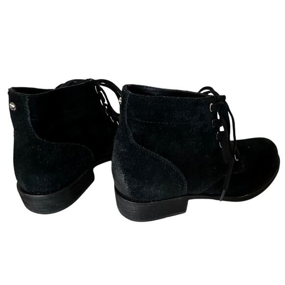 Sam Edelman Bleecker Black Suede Leather Ankle Booties Womens Sz. 7.5 Lace Up LN - Picture 11 of 16